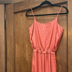 Coral Spaghetti Strap Jumpsuit